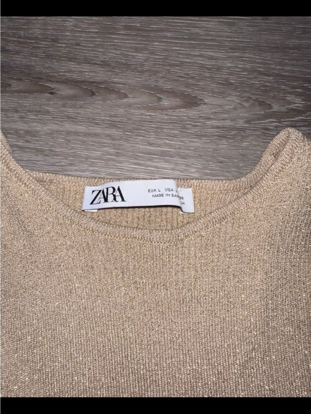 Zara Beige Knit Tank Top - Picture 2 of 2